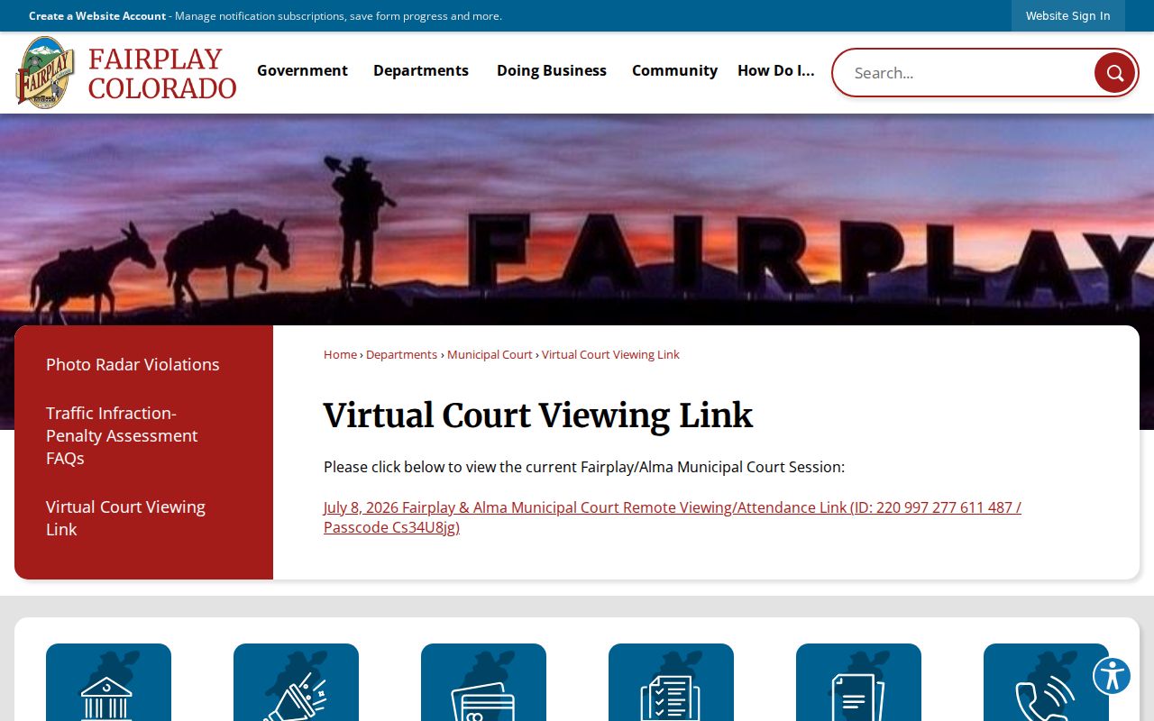 Fairplay Park County criminal records virtual court source