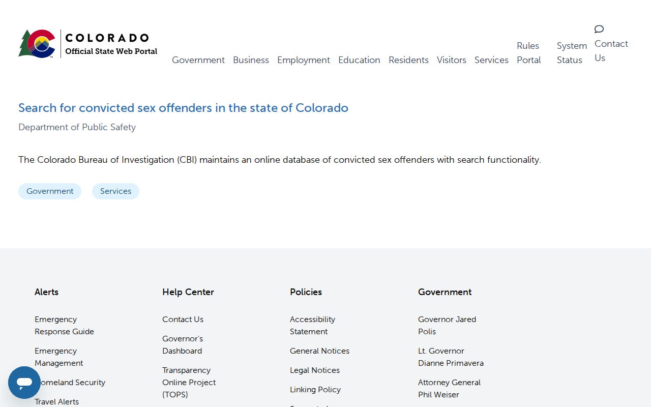 Park County sex offender search Colorado registry